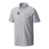 Columbia Mississippi State Bulldogs Slack Tide Omni-Wick Button-Up Camp Shirt