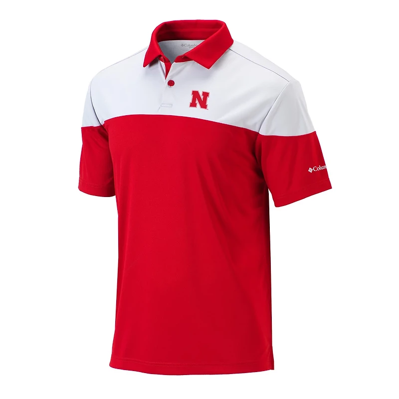 Columbia Nebraska Huskers Best Ball Omni-Wick Polo