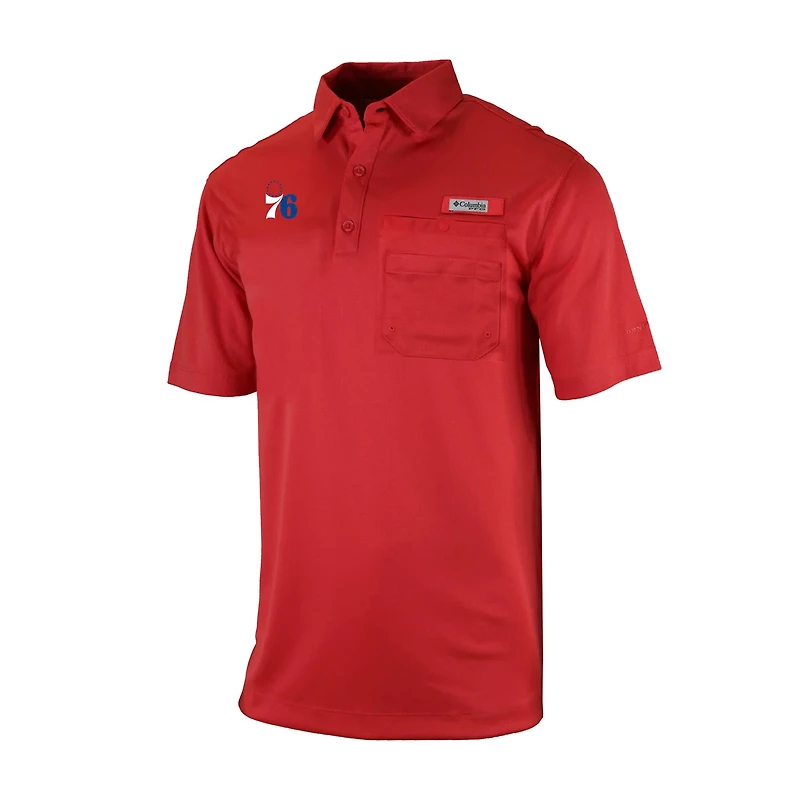 Columbia Philadelphia 76ers Omni-Wick Flycaster Pocket Polo