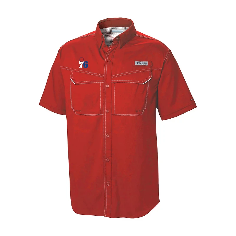 Columbia Philadelphia 76ers Omni-Wick Low Drag Offshore Button-Up Shirt