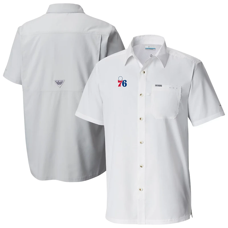 Columbia Philadelphia 76ers Slack Tide Camp Button-Up Shirt