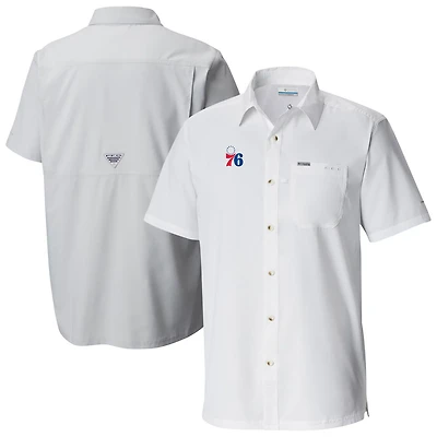 Columbia Philadelphia 76ers Slack Tide Camp Button-Up Shirt