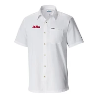 Columbia Powder Ole Miss Rebels Slack Tide Omni-Wick Button-Up Camp Shirt