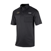Columbia Purdue Boilermakers Omni-Wick Flycaster Pocket Polo