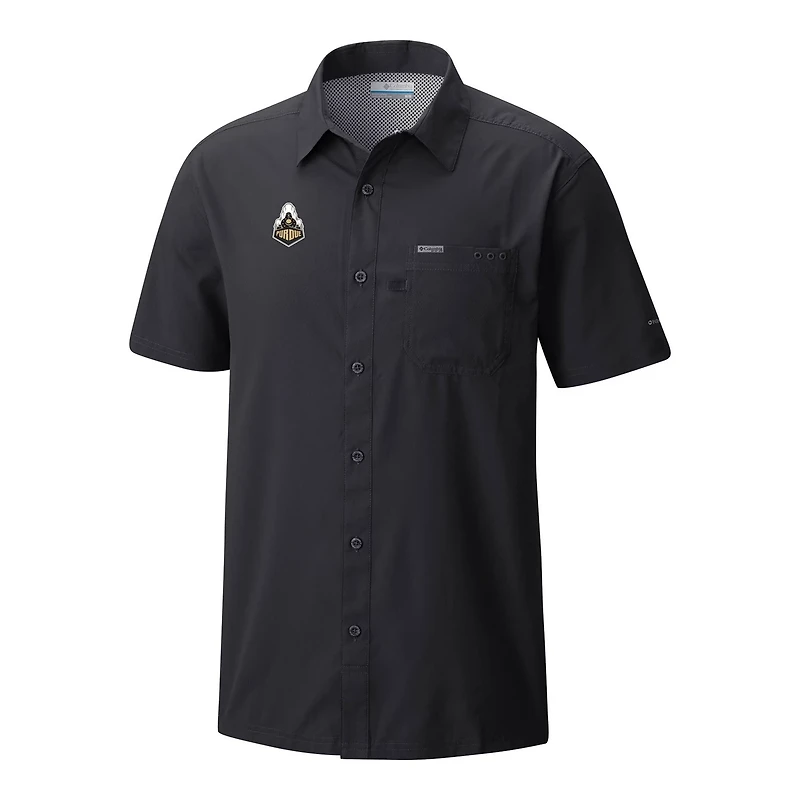 Columbia Purdue Boilermakers Slack Tide Omni-Wick Button-Up Camp Shirt