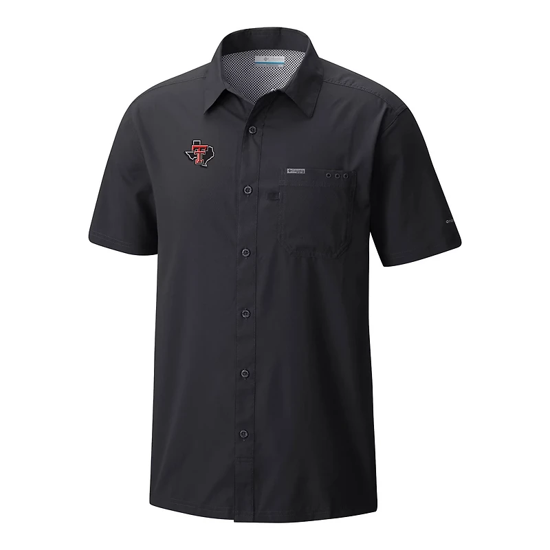 Columbia Texas Tech Raiders Slack Tide Omni-Wick Button-Up Camp Shirt
