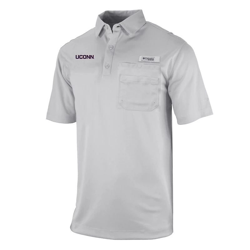 Columbia UConn Huskies Omni-Wick Flycaster Pocket Polo