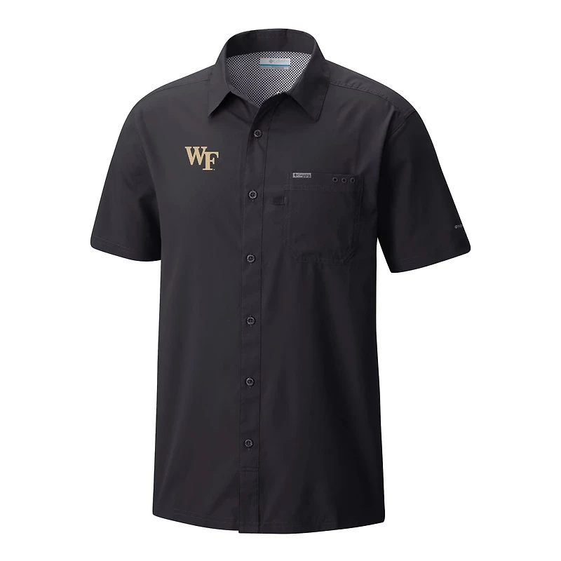Columbia Wake Forest Demon Deacons Slack Tide Omni-Wick Button-Up Camp Shirt