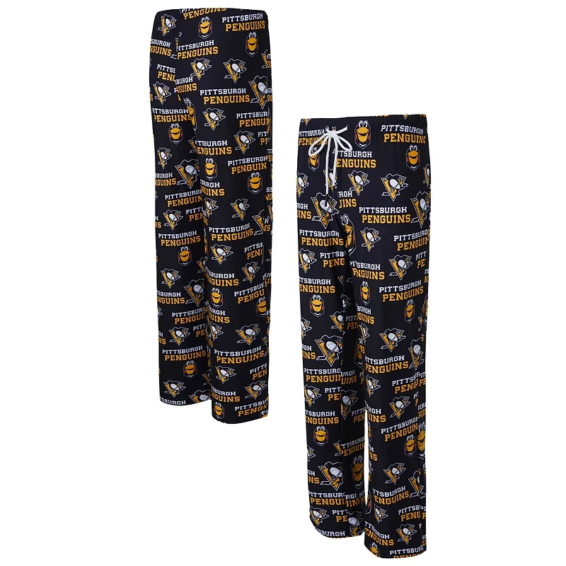 Concepts Sport Pittsburgh Penguins Zest Allover Print Knit Pants