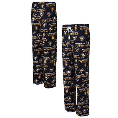 Concepts Sport Pittsburgh Penguins Zest Allover Print Knit Pants