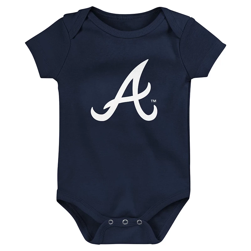 Fanatics Atlanta Braves Fan Pennant 3-Pack Bodysuit Set