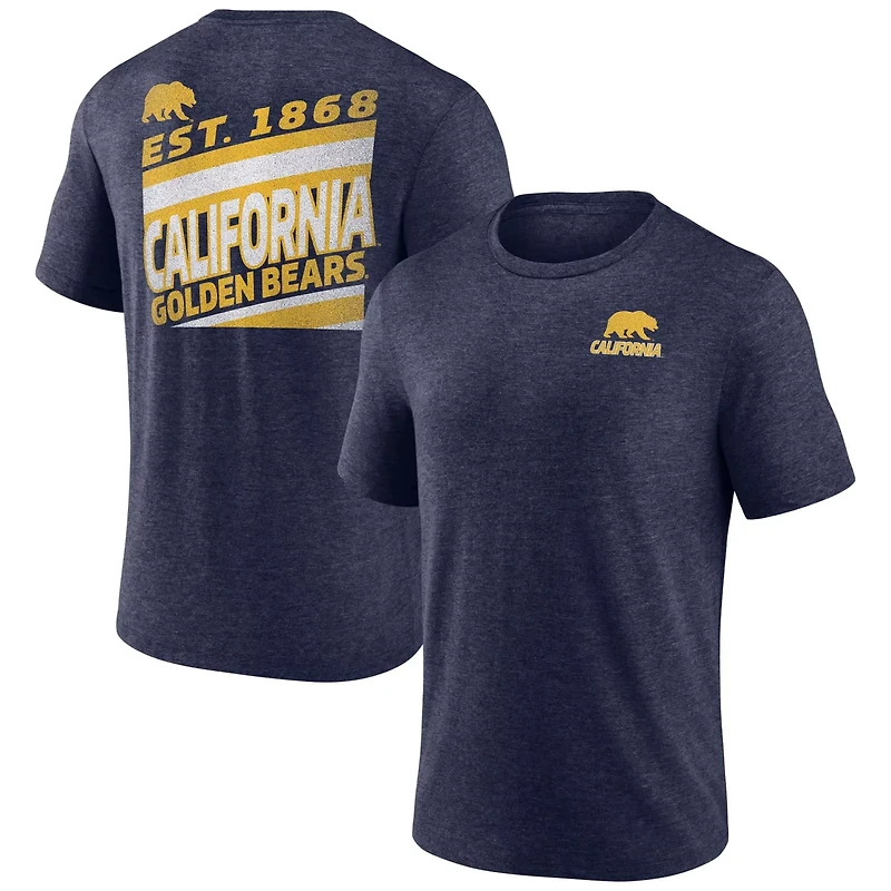 Fanatics Heather Cal Bears Ideal Faded Tri-Blend T-Shirt