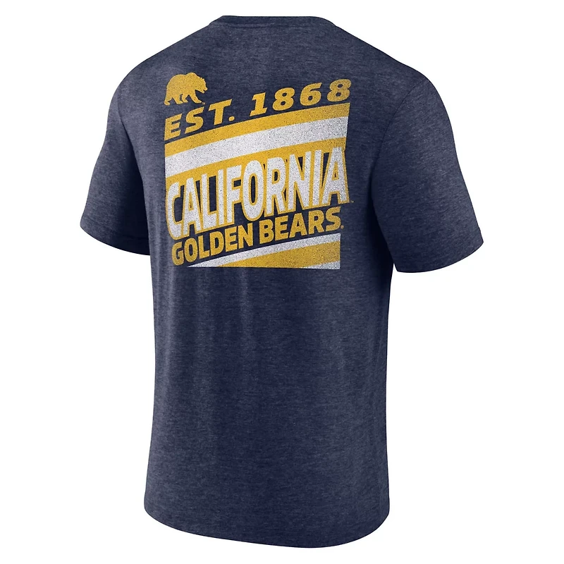 Fanatics Heather Cal Bears Ideal Faded Tri-Blend T-Shirt