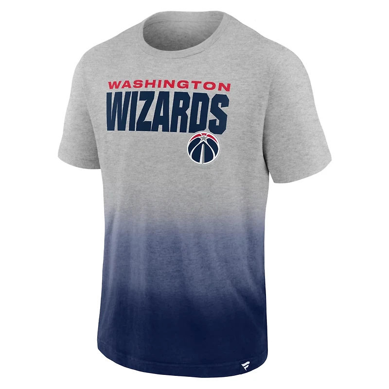 Fanatics Heathered Gray Washington Wizards Board Crasher Dip-Dye T-Shirt