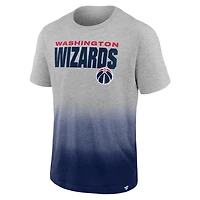 Fanatics Heathered Gray Washington Wizards Board Crasher Dip-Dye T-Shirt