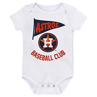 Fanatics Houston Astros Fan Pennant 3-Pack Bodysuit Set