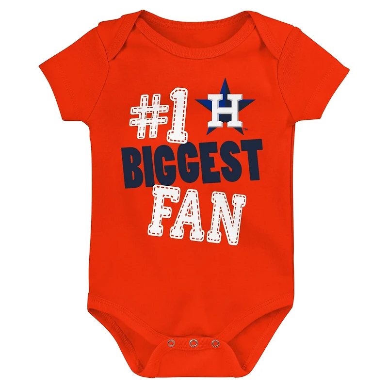 Fanatics Houston Astros Fan Pennant 3-Pack Bodysuit Set