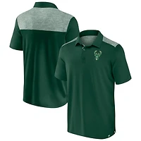 Fanatics Hunter Milwaukee Bucks Iconic Brushed Blocked Polo