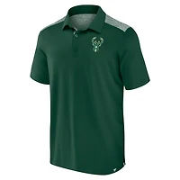 Fanatics Hunter Milwaukee Bucks Iconic Brushed Blocked Polo