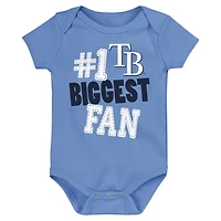 Fanatics Tampa Bay Rays Fan Pennant 3-Pack Bodysuit Set