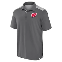 Fanatics Wisconsin Badgers Iconic Brushed Blocked Polo