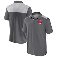 Fanatics Wisconsin Badgers Iconic Brushed Blocked Polo
