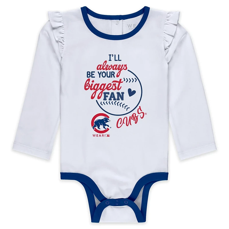 Girls Newborn  WEAR by Erin Andrews Chicago Cubs Three-Piece Tutu Set