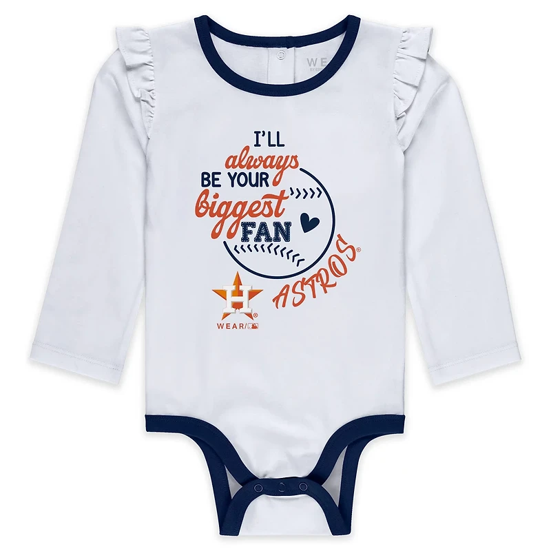 Girls Newborn  WEAR by Erin Andrews Houston Astros Three-Piece Tutu Set