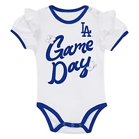 Girls Outerstuff Los Angeles Dodgers Bodysuit Headband  Skirt Set