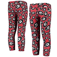 Girls Youth ZooZatz /Black Georgia Bulldogs Stacked Mascot Leggings