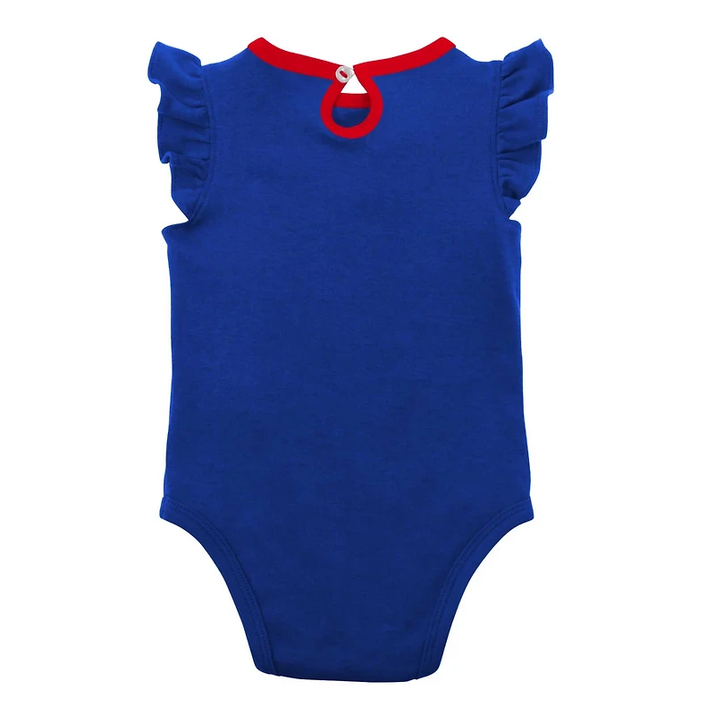 Heather Gray Chicago Cubs Little Fan Two-Pack Bodysuit Set
