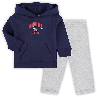 Heather Gray Cleveland Guardians Play by Play Pullover Hoodie  Pants Set