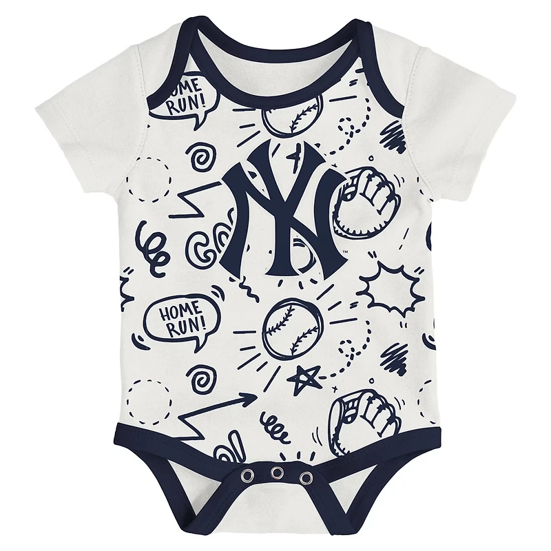 Infant Outerstuff New York Yankees All Day Play Three-Piece Bodysuit Set