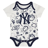 Infant Outerstuff New York Yankees All Day Play Three-Piece Bodysuit Set