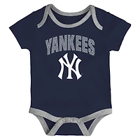 Infant Outerstuff New York Yankees All Day Play Three-Piece Bodysuit Set