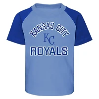 Light Heather Gray Kansas City Royals Ground Out Baller Raglan T-Shirt and Shorts Set