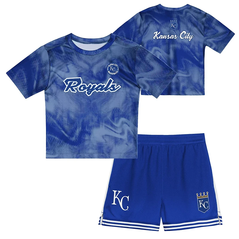 Light Royal Kansas City Royals Pinch Hitter Infielder T-Shirt and Shorts Set