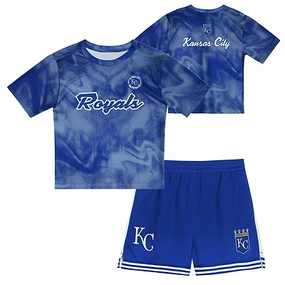 Light Royal Kansas City Royals Pinch Hitter Infielder T-Shirt and Shorts Set