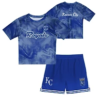 Light Royal Kansas City Royals Pinch Hitter Infielder T-Shirt and Shorts Set