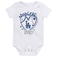 Los Angeles Dodgers Slide Home Three-Piece Bodysuit Set