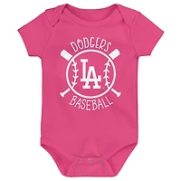 Los Angeles Dodgers Slide Home Three-Piece Bodysuit Set