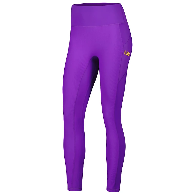 LSU Tigers 7 8 Mixed Media Pocket iLeggings