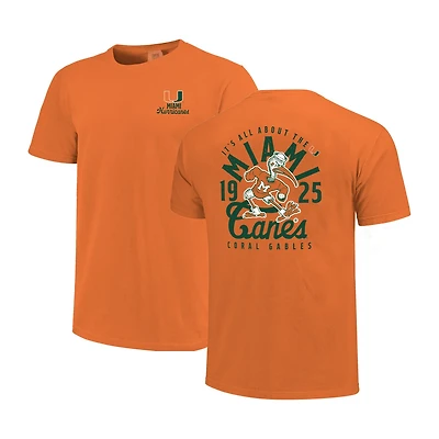 Miami Hurricanes Comfort Colors Mascot Overlay T-Shirt