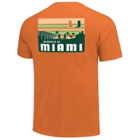 Miami Hurricanes Striped Campus Skyline T-Shirt