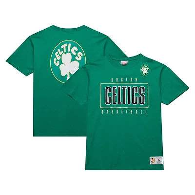 Mitchell  Ness Kelly Boston Celtics Hardwood Classics Team OG 20 Premium Vintage Logo T-Shirt
