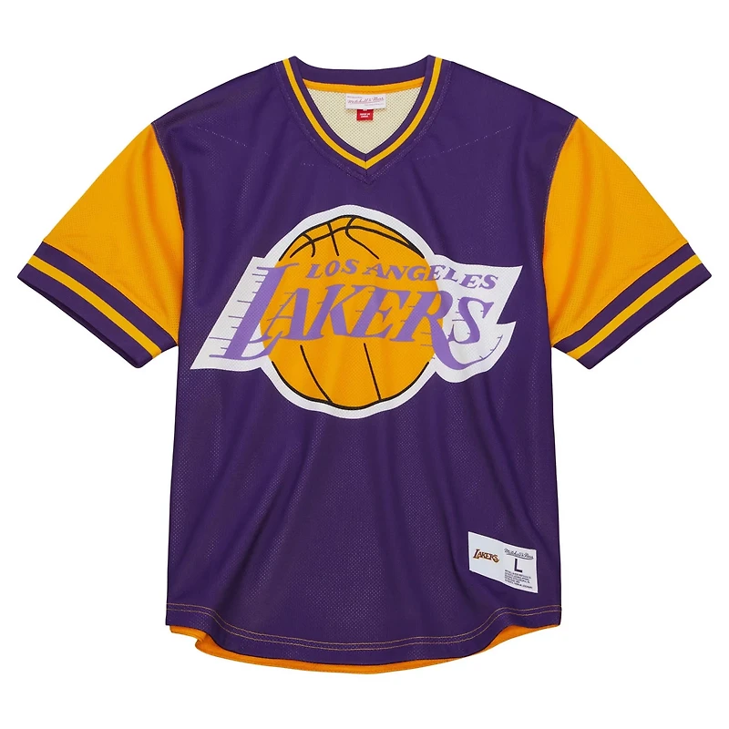 Mitchell Ness Los Angeles Lakers Jumbotron 30 Mesh V-Neck T-Shirt