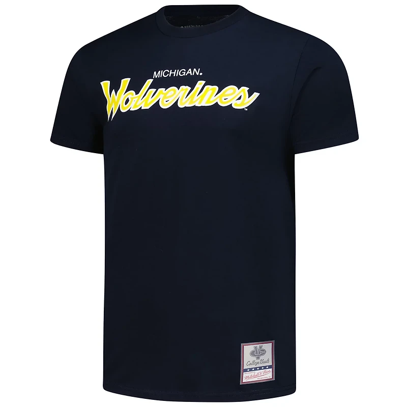 Mitchell  Ness Michigan Wolverines Elite Script T-Shirt