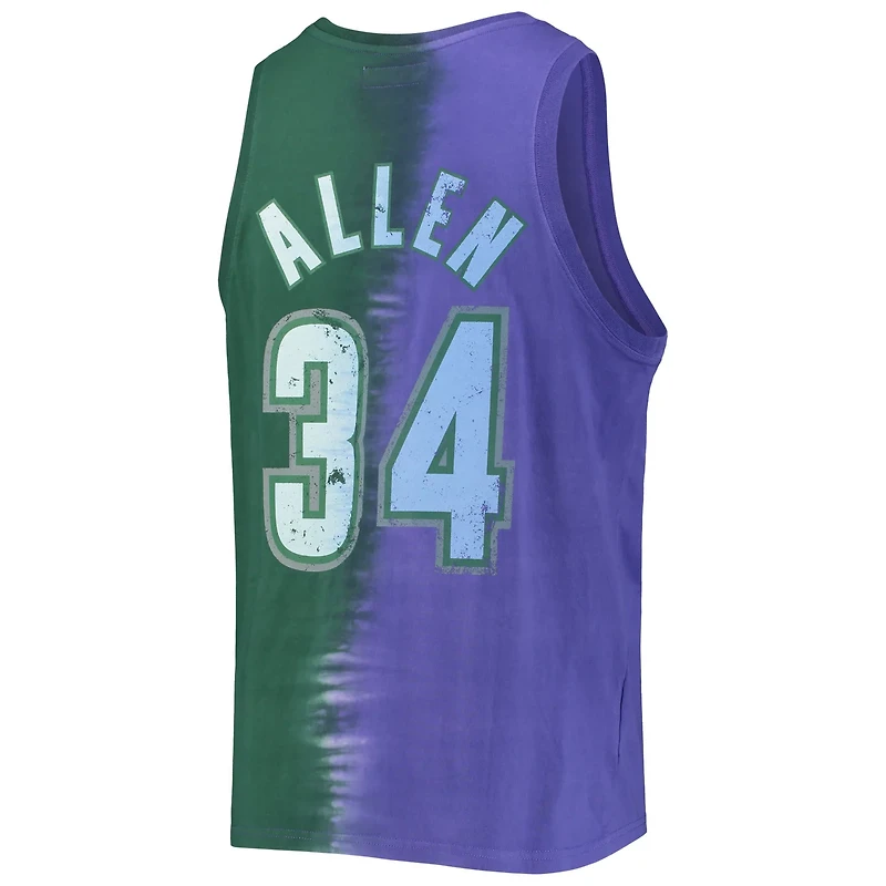 Mitchell  Ness Ray Allen Milwaukee Bucks Hardwood Classics Tie-Dye Name Number Tank Top