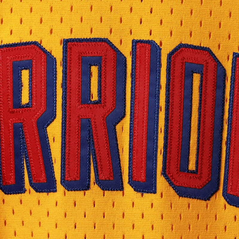 Mitchell  Ness San Francisco Warriors Hardwood Classics 75th Anniversary Mesh V-Neck T-Shirt