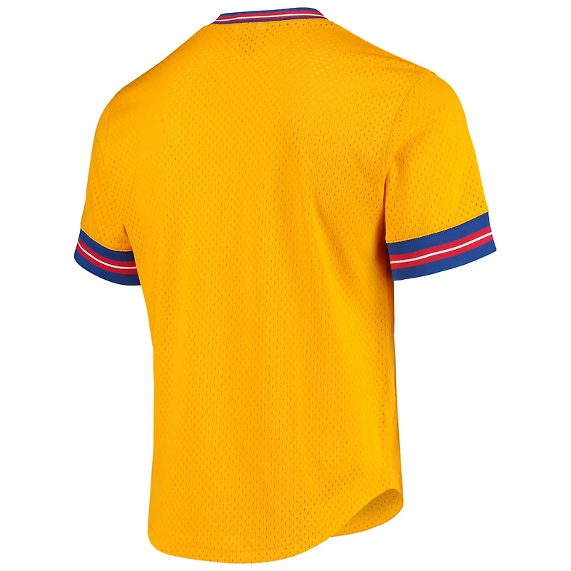 Mitchell  Ness San Francisco Warriors Hardwood Classics 75th Anniversary Mesh V-Neck T-Shirt